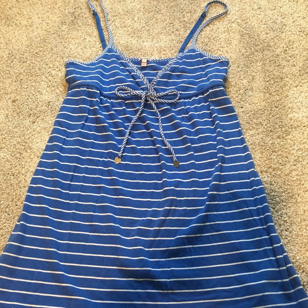 Blue and White tank top